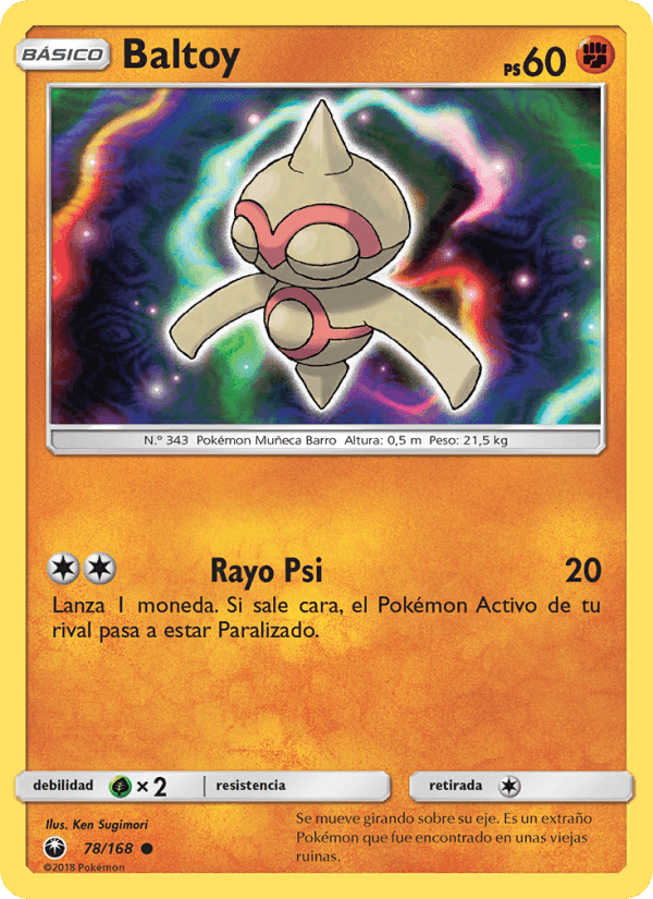 Baltoy, card 78 from Tormenta Celestial