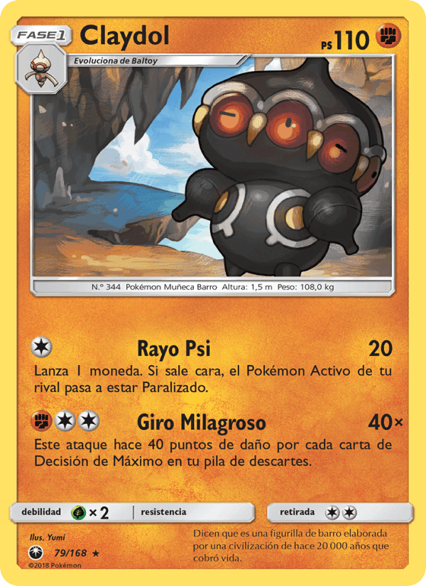 Claydol, carta 79 de Tormenta Celestial