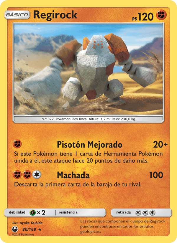 Regirock, carta 80 de Tormenta Celestial