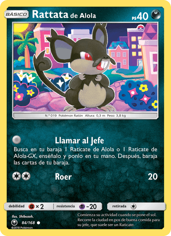 Rattata de Alola, carta 84 di Tormenta Celestial