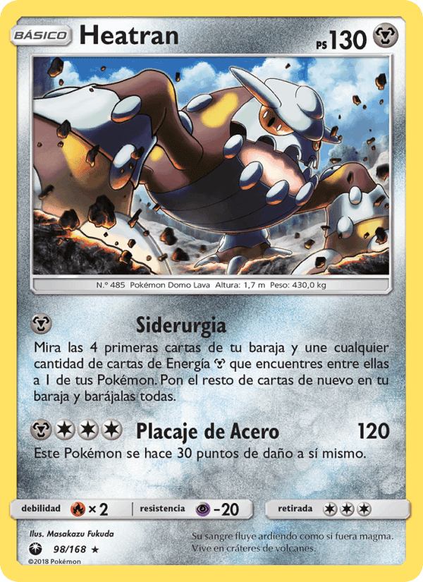 Heatran, carta 98 de Tormenta Celestial