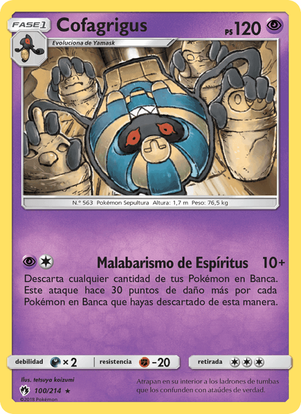 Cofagrigus, card 100 from Truenos Perdidos