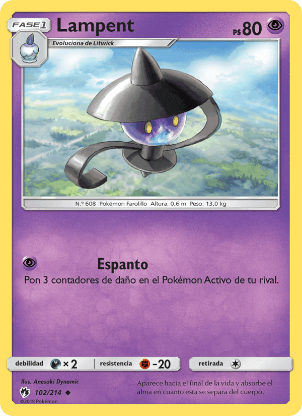 Lampent, card 102 from Truenos Perdidos