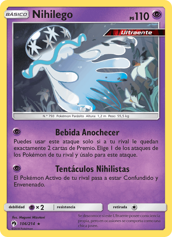 Nihilego, carte 106 de Truenos Perdidos