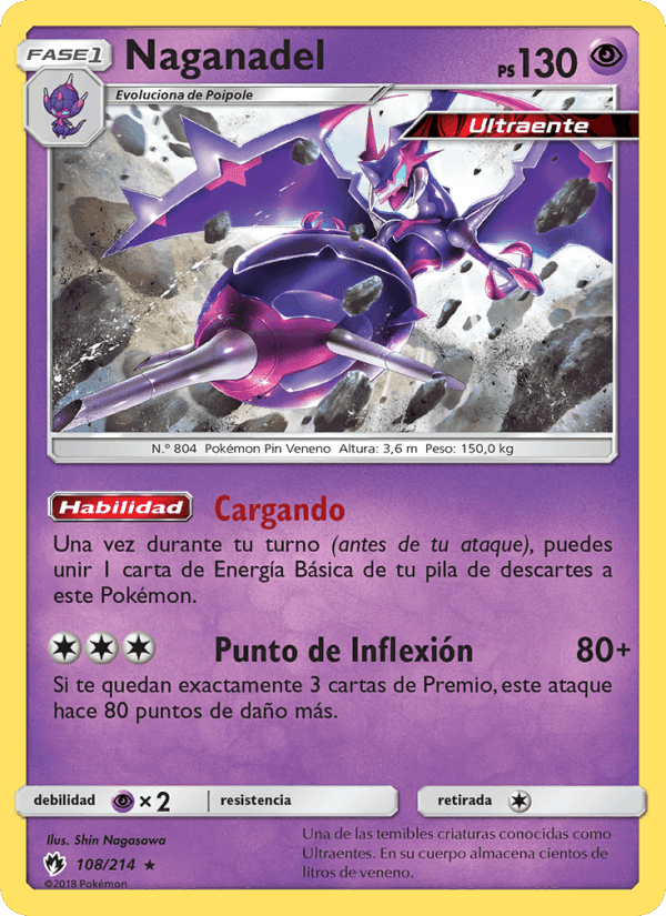 Naganadel, card 108 from Truenos Perdidos
