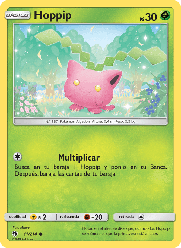Hoppip, carta 11 de Truenos Perdidos