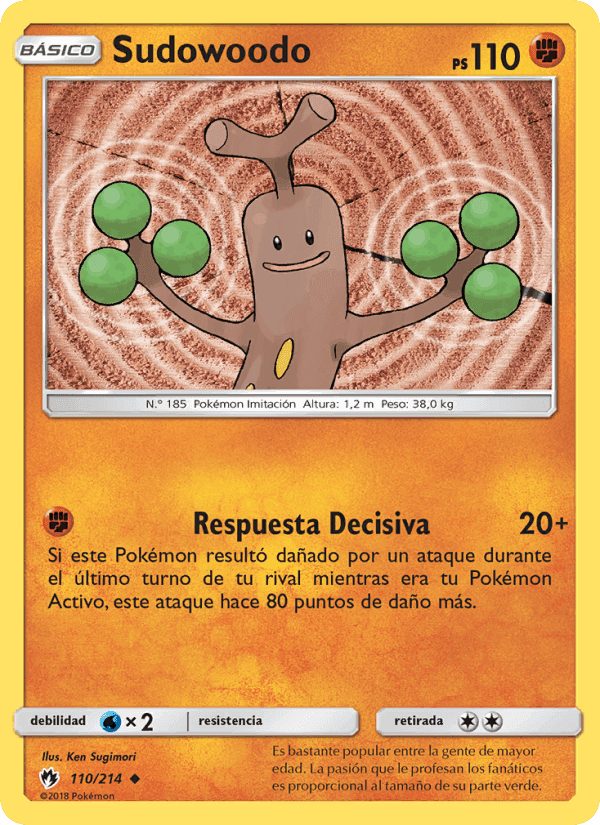 Sudowoodo, carta 110 de Truenos Perdidos