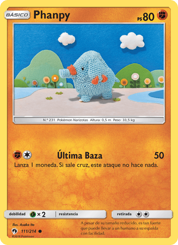 Phanpy, carta 111 de Truenos Perdidos