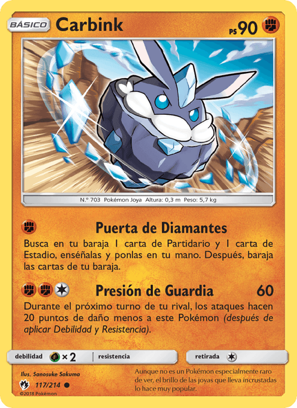 Carbink, card 117 from Truenos Perdidos