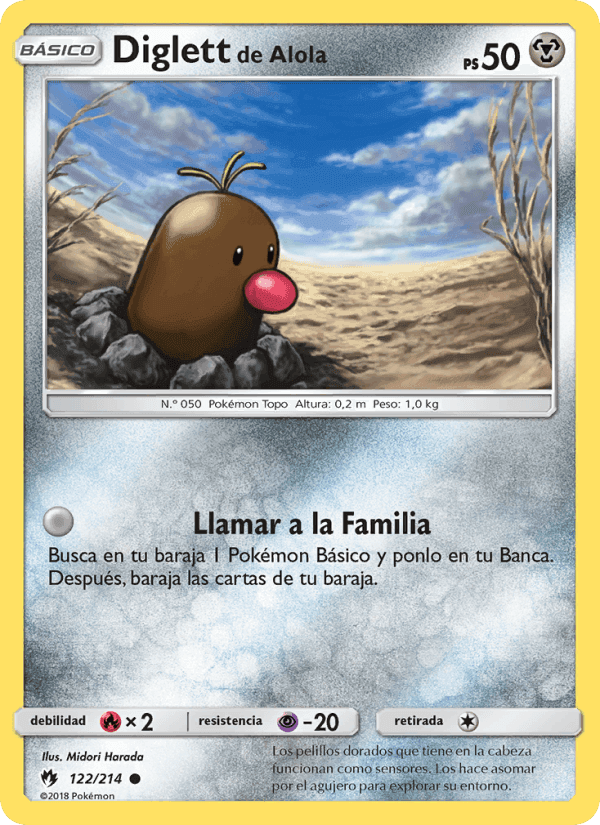 Diglett de Alola, card 122 from Truenos Perdidos
