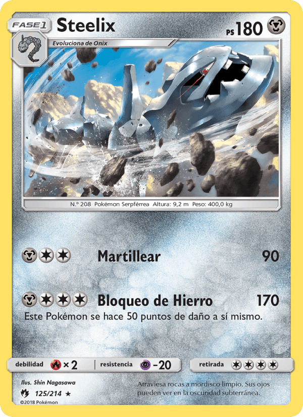 Steelix, carta 125 de Truenos Perdidos