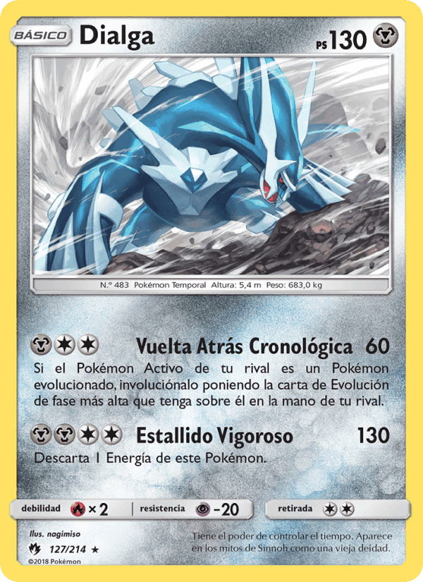 Dialga, card 127 from Truenos Perdidos