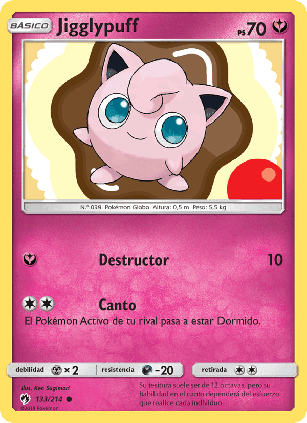 Jigglypuff, carte 133 de Truenos Perdidos