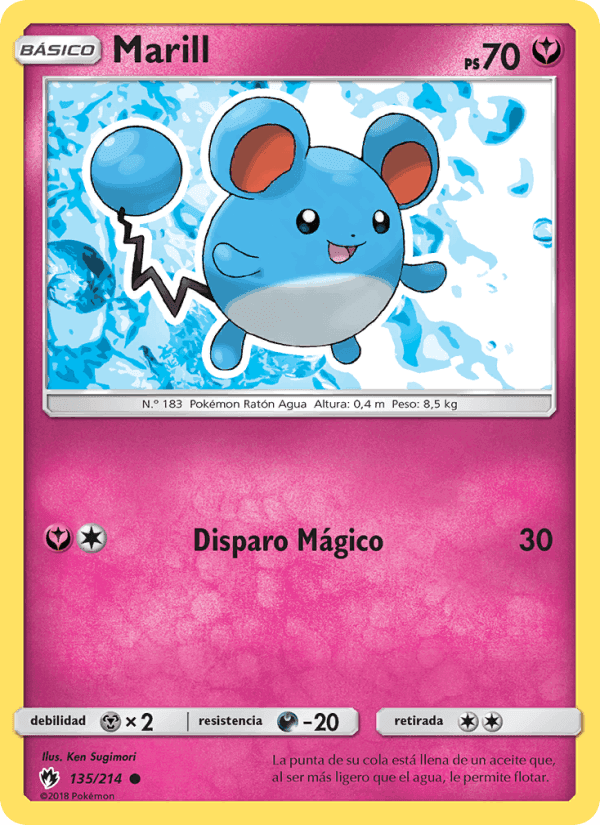Marill, card 135 from Truenos Perdidos