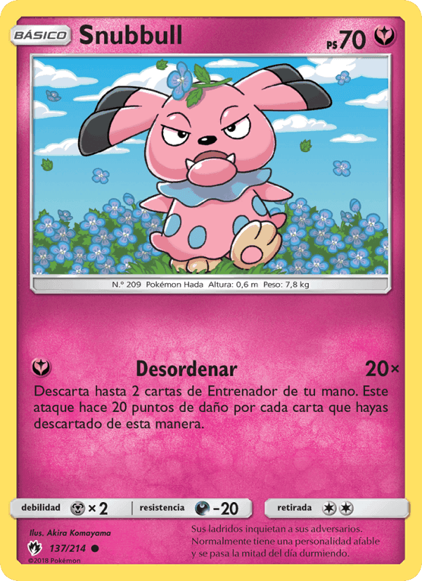 Snubbull, carta 137 de Truenos Perdidos