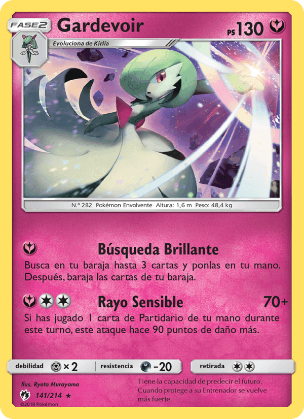 Gardevoir, carta 141 de Truenos Perdidos