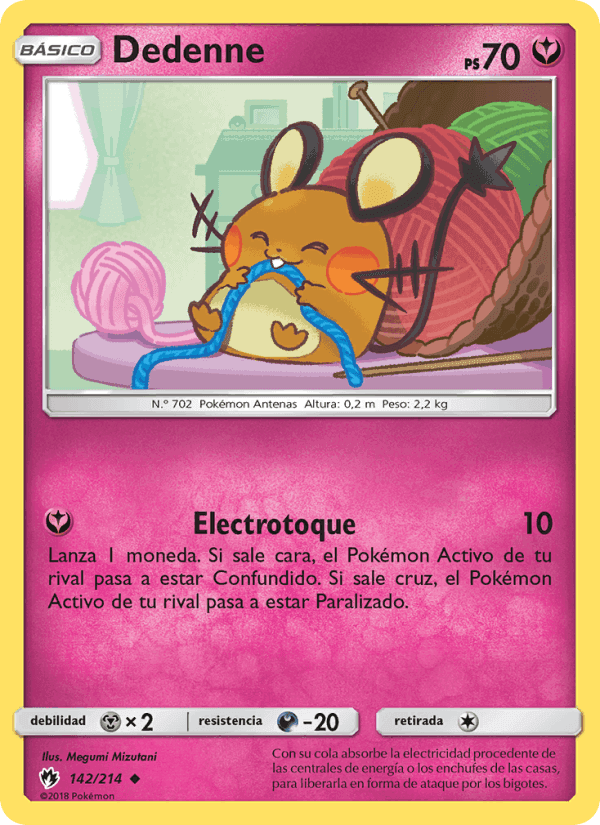 Dedenne, carta 142 de Truenos Perdidos