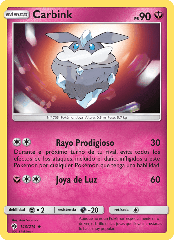 Carbink, card 143 from Truenos Perdidos