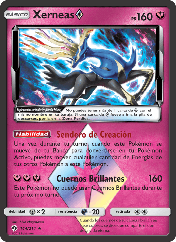 Xerneas ◇, carte 144 de Truenos Perdidos