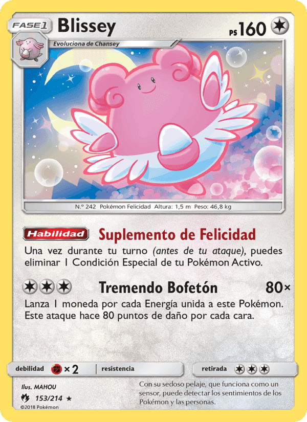 Blissey, carta 153 de Truenos Perdidos