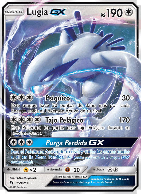 Lugia GX, carta 159 di Truenos Perdidos