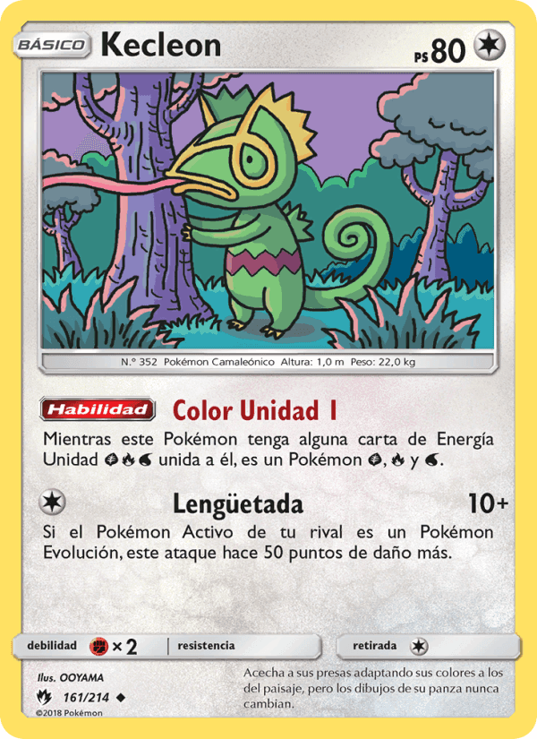 Kecleon, card 161 from Truenos Perdidos