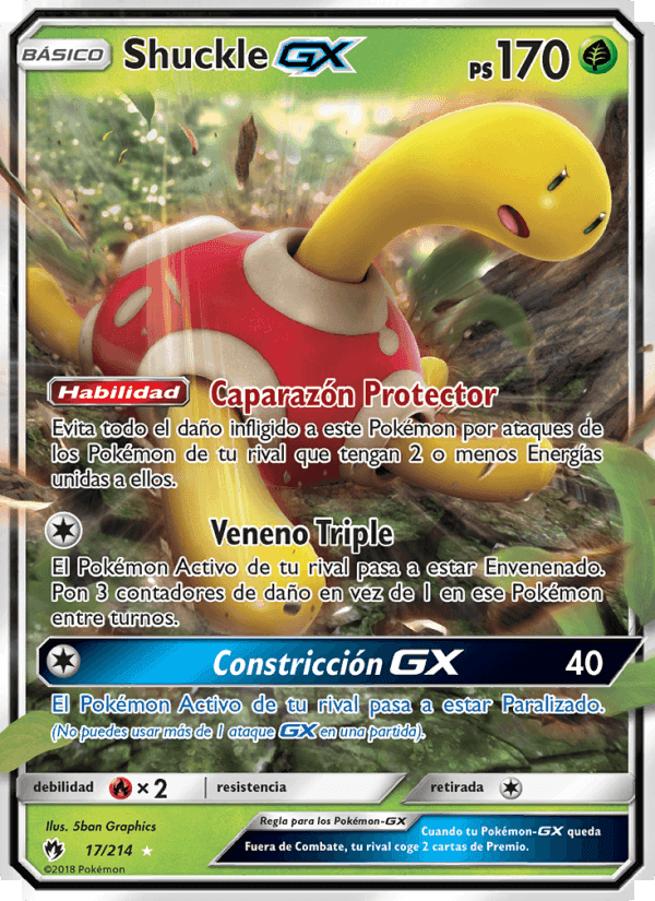 Shuckle GX, card 17 from Truenos Perdidos
