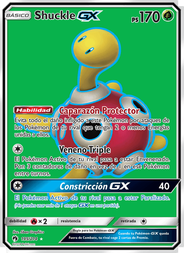 Shuckle GX, carta 195 di Truenos Perdidos