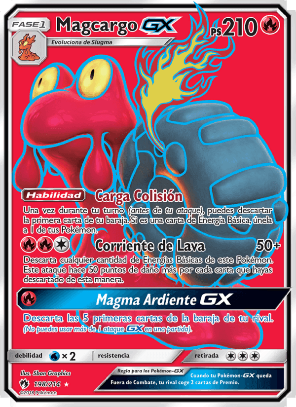 Magcargo GX, card 198 from Truenos Perdidos