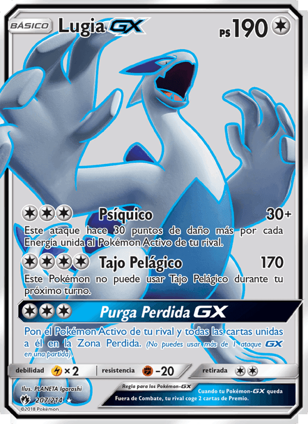 Lugia GX, carta 207 di Truenos Perdidos