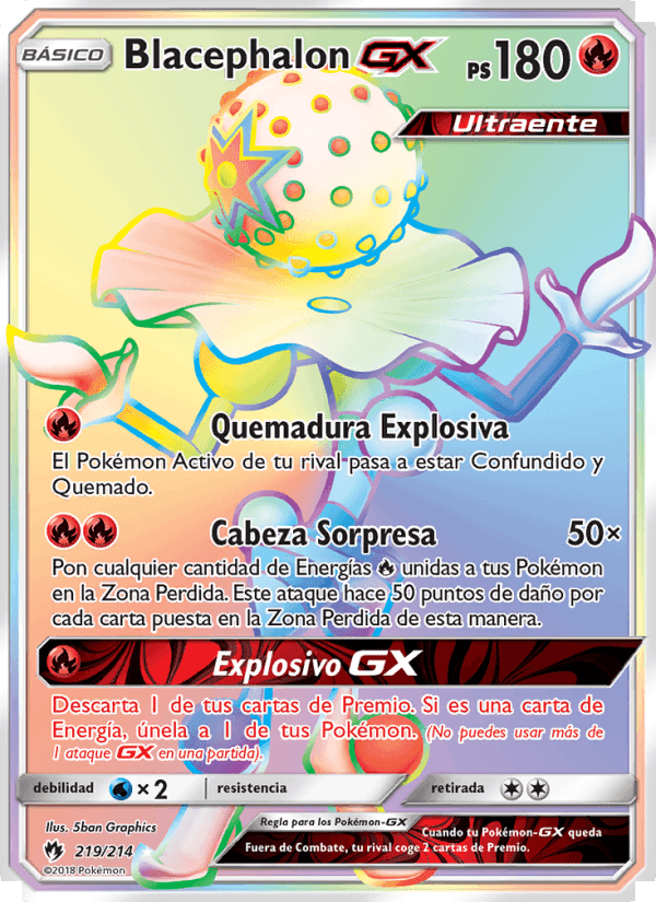 Blacephalon GX, card 219 from Truenos Perdidos