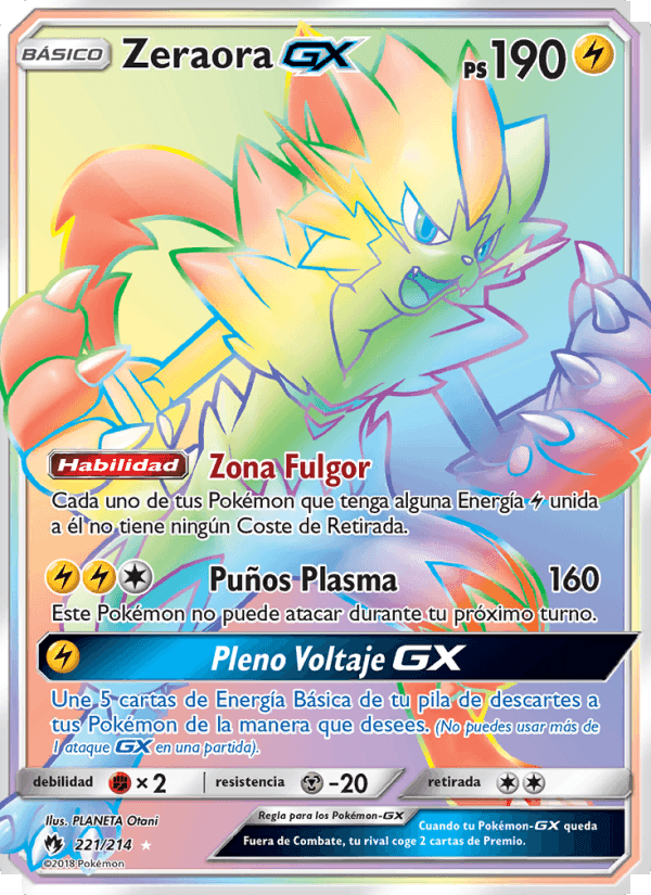 Zeraora GX, carta 221 di Truenos Perdidos