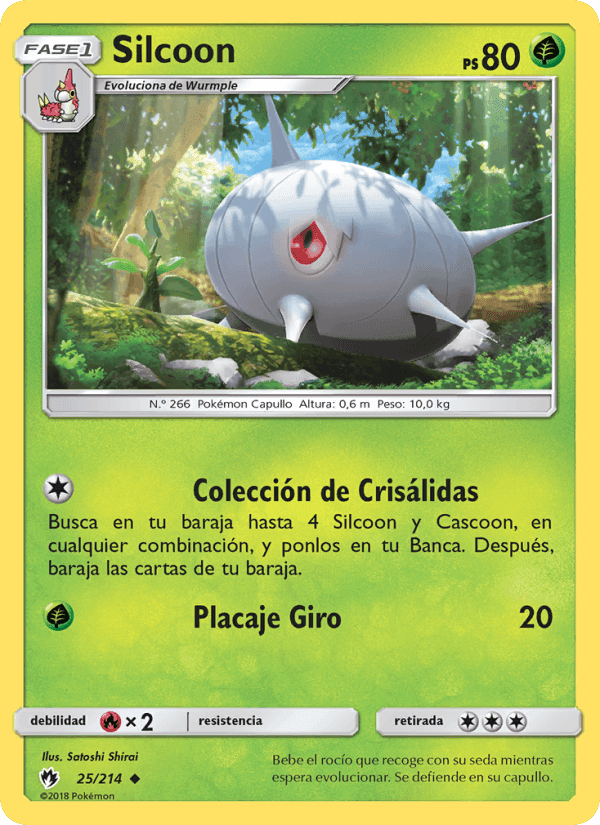 Silcoon, card 25 from Truenos Perdidos