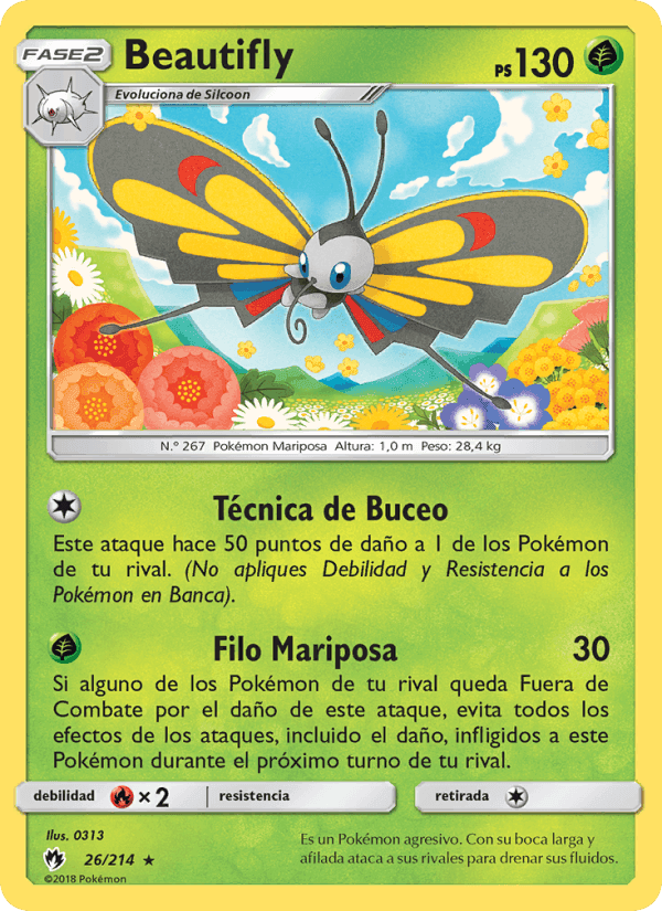 Beautifly, carta 26 de Truenos Perdidos