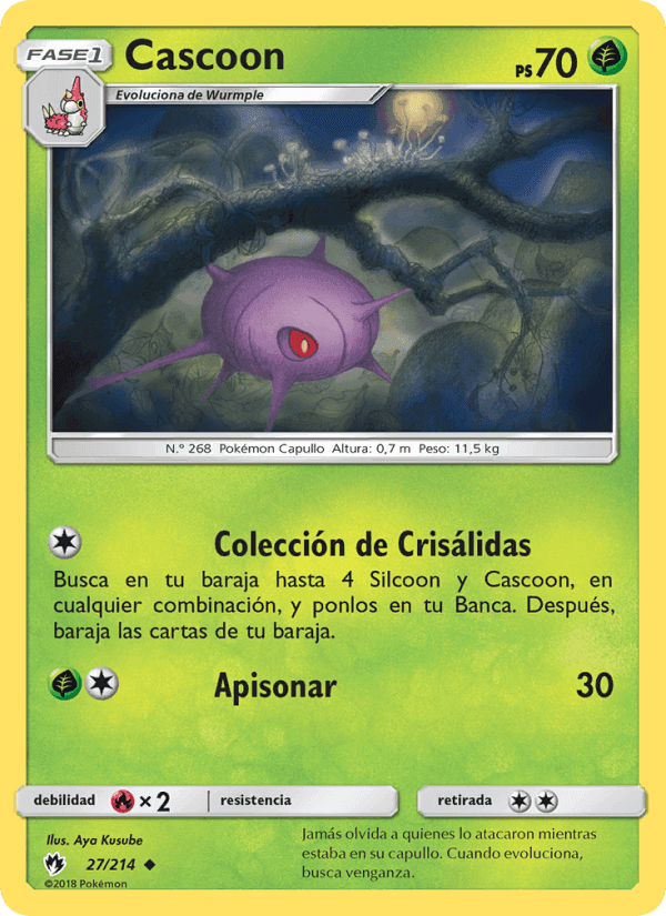 Cascoon, card 27 from Truenos Perdidos