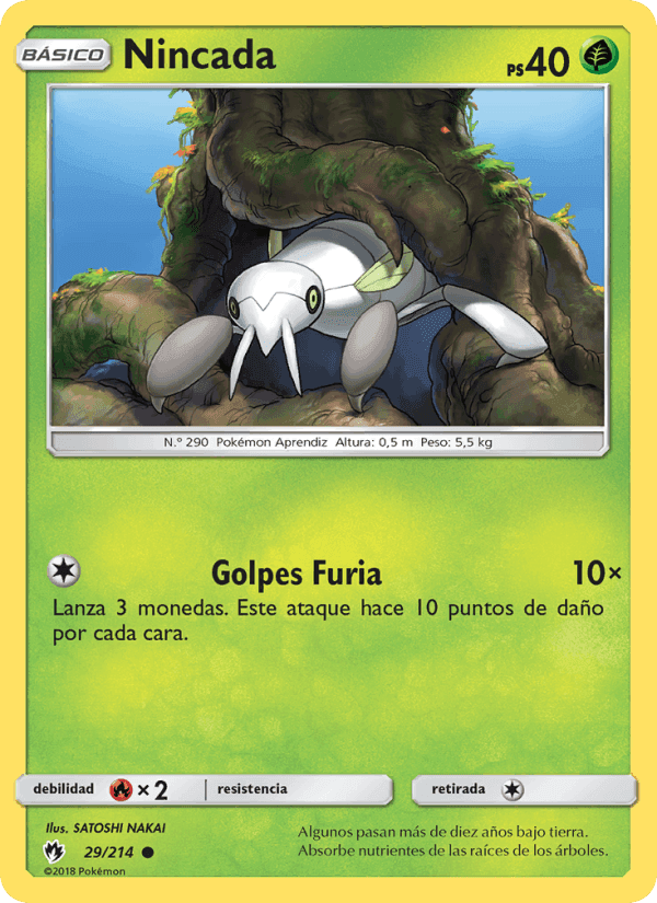 Nincada, card 29 from Truenos Perdidos