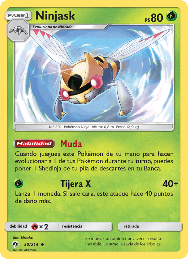 Ninjask, carta 30 de Truenos Perdidos