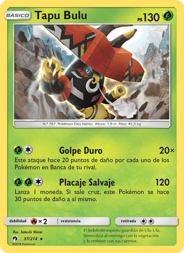 Tapu Bulu, carta 37 de Truenos Perdidos