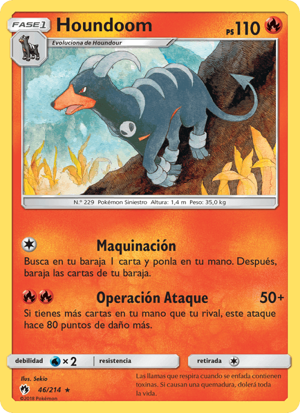 Houndoom, carta 46 di Truenos Perdidos