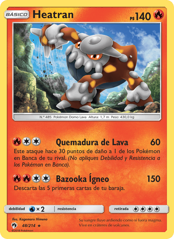 Heatran, card 48 from Truenos Perdidos