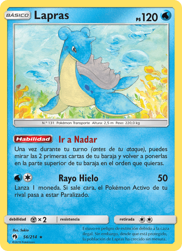 Lapras, carte 56 de Truenos Perdidos