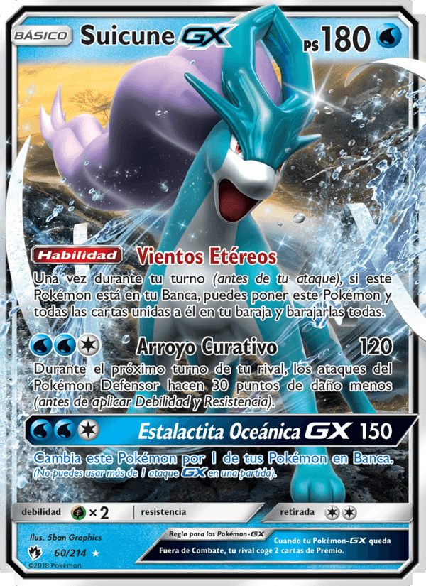 Suicune GX, carte 60 de Truenos Perdidos