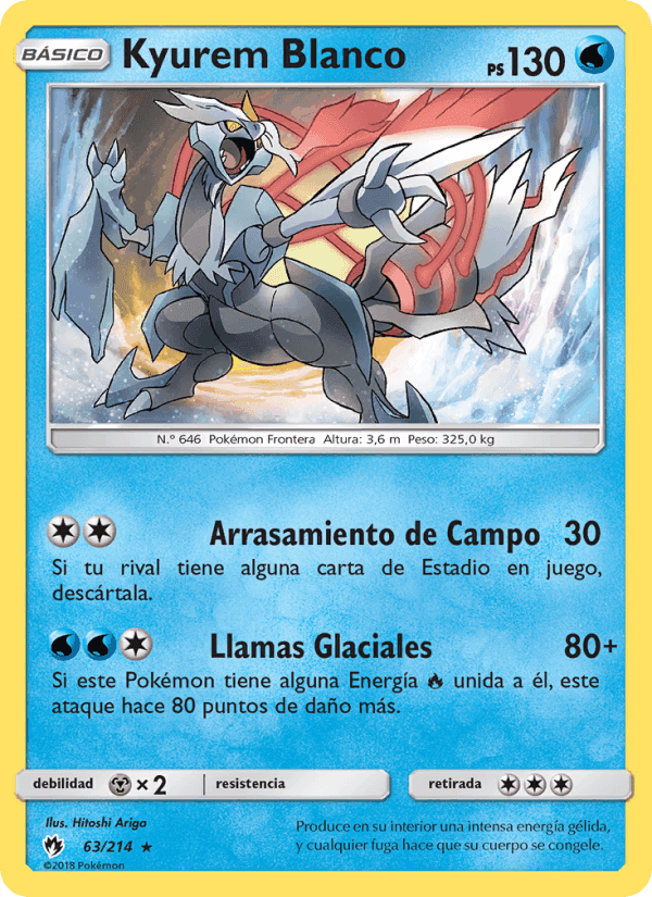 Kyurem Blanco, carta 63 de Truenos Perdidos