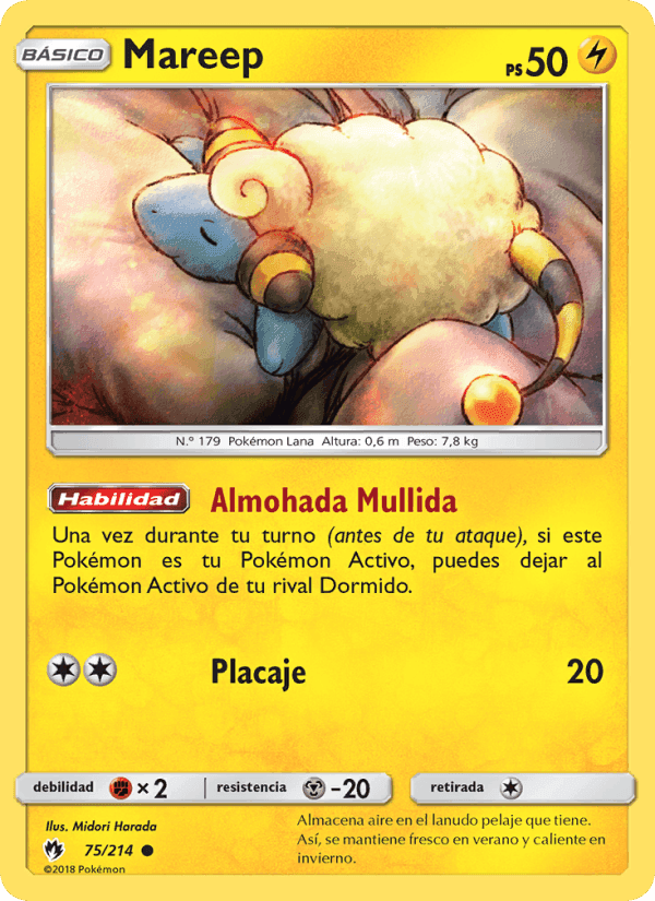 Mareep, card 75 from Truenos Perdidos
