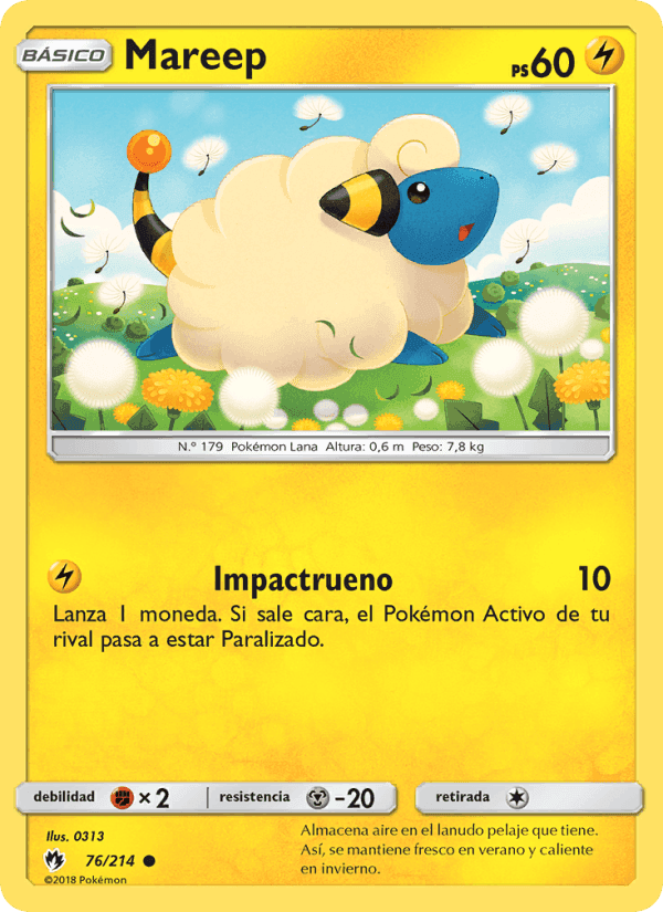Mareep, carta 76 di Truenos Perdidos