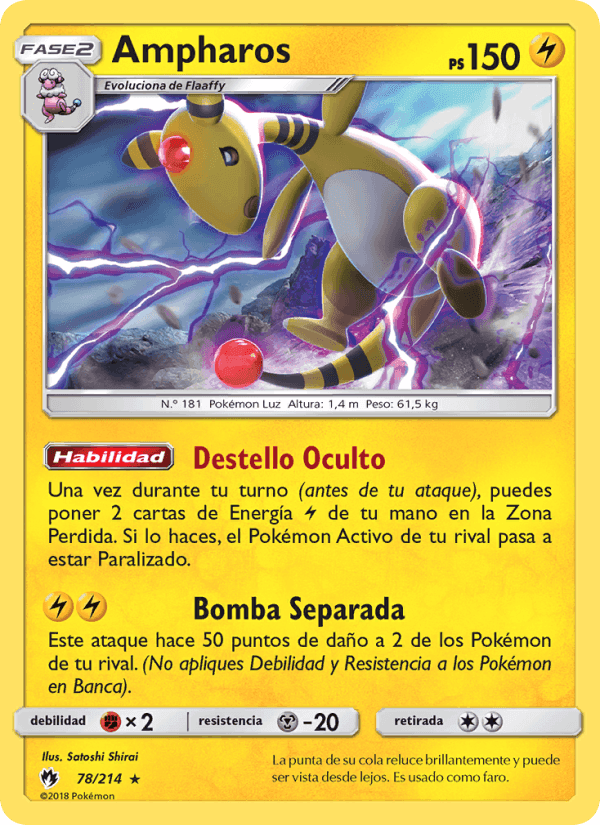 Ampharos, carte 78 de Truenos Perdidos