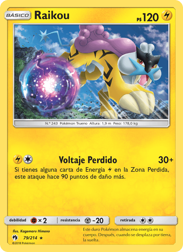 Raikou, card 79 from Truenos Perdidos