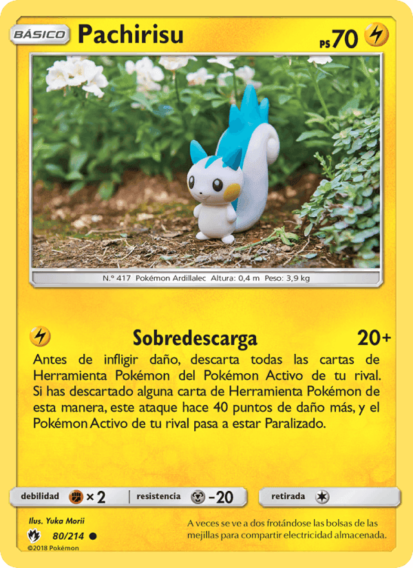 Pachirisu, carta 80 de Truenos Perdidos