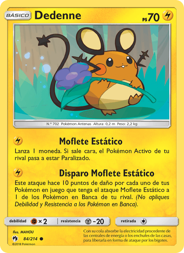 Dedenne, card 84 from Truenos Perdidos