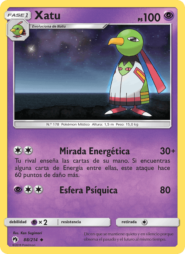 Xatu, carta 88 di Truenos Perdidos